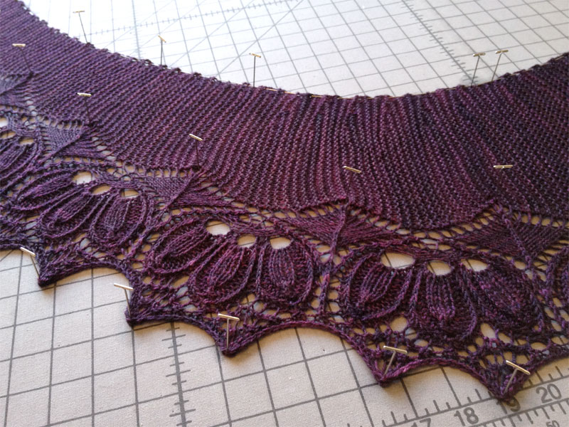 Arcadia scarf/shawl blocking